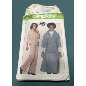 Vintage 1977 Simplicity 8180 Jiffy Sewing Pattern For Women Sizes 40 & 42